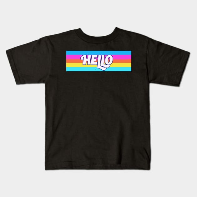 hello rainbow Kids T-Shirt by Edd Studio